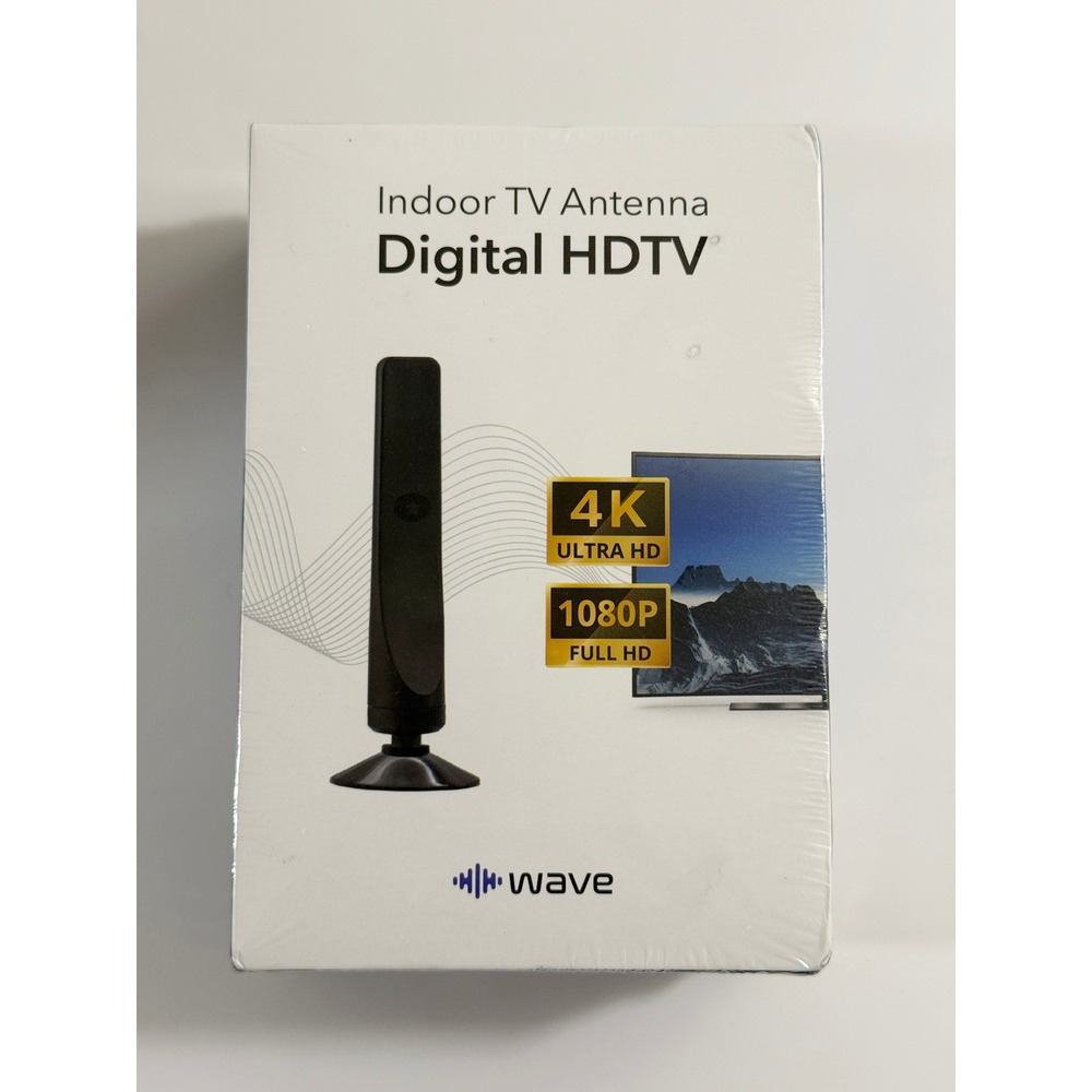 Wave Indoor TV Antenna Digital HDTV OS Black 4K 1080P 120 Mile Range New